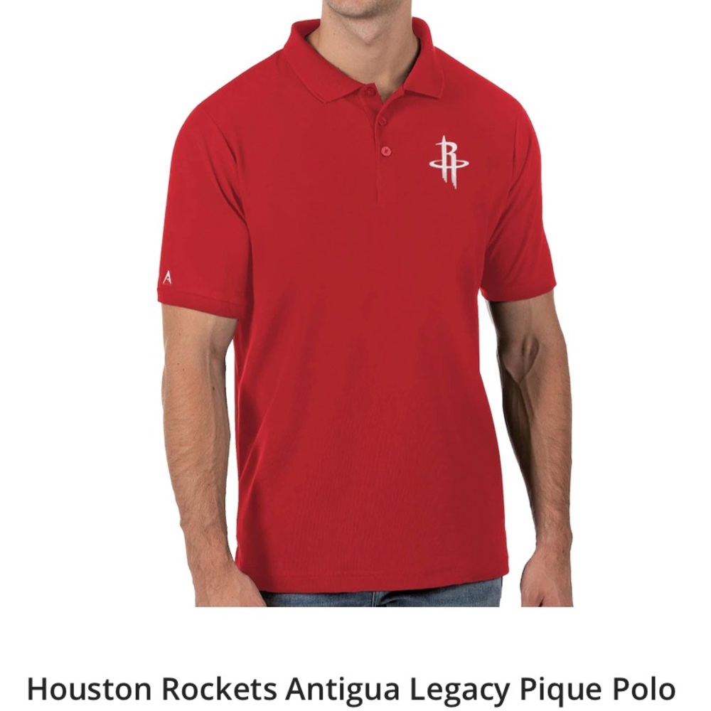 Houston Rockets Antigua Legacy Pique Polo - Red